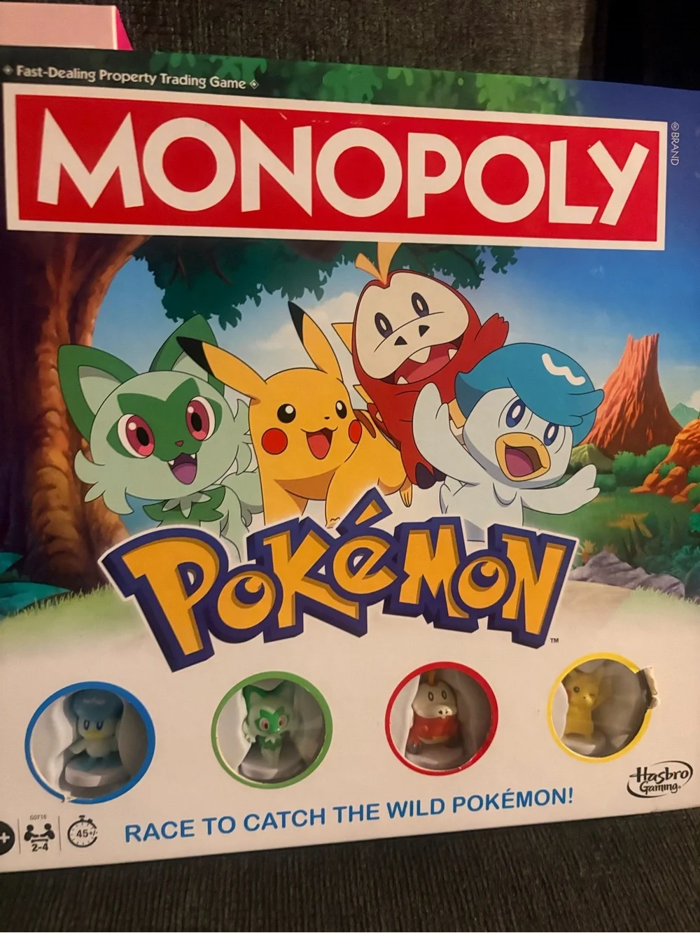 Hasbro Monopoly Pokémon Board Game - Red Blue Green Yellow